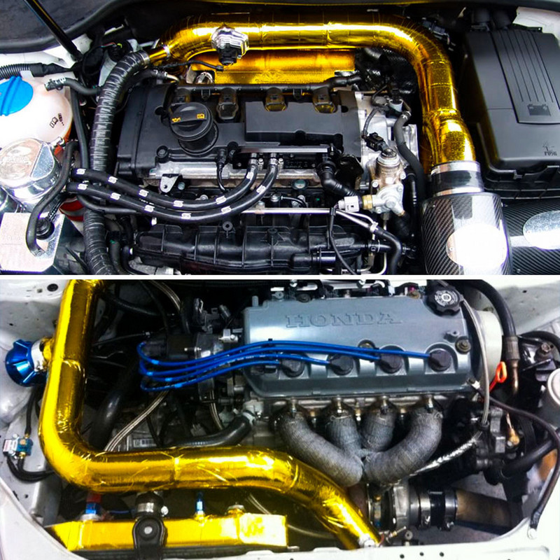 5/10M Ispušni sustav automobila Termalna ispušna traka Usis zraka Toplinska izolacija Štit omot Reflektirajuća toplinska barijera Samoljepljivi motor