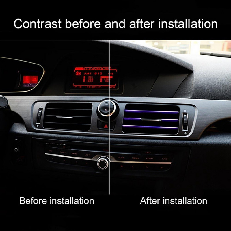 10 buc. 20 cm priză universală pentru aer condiționat auto decorative în formă de U benzi decorative pentru decorare accesorii pentru stilul mașinii