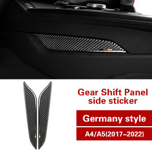 Model 3D pentru interiorul mașinii, fibră de carbon, panou de control al schimbătorului de viteze, capac lateral, autocolant pentru Audi A4 A5 2017-2022