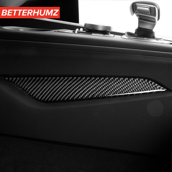 3D стайлинг на кола Вътрешно формоване Въглеродни влакна Контролен панел на скоростната кутия Страничен капак Облицовка Автоматичен стикер за Audi A4 A5 2017-2022