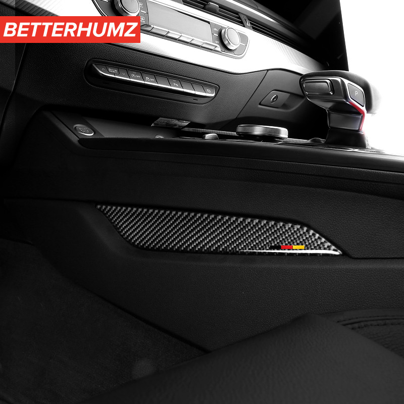 Model 3D pentru interiorul mașinii, fibră de carbon, panou de control al schimbătorului de viteze, capac lateral, autocolant pentru Audi A4 A5 2017-2022