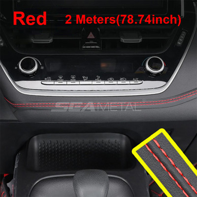 SEAMETAL Automobilių bagetai Apdailos juostelės Pu odos pynė Dekoratyvinė linija Universali Interjero bagetė „Pasidaryk pats“ juostelių automobilių stiliaus priedai