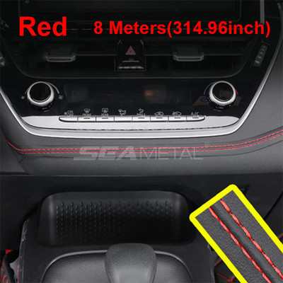 SEAMETAL Automobilių bagetai Apdailos juostelės Pu odos pynė Dekoratyvinė linija Universali Interjero bagetė „Pasidaryk pats“ juostelių automobilių stiliaus priedai