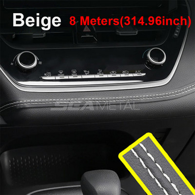 SEAMETAL Automobilių bagetai Apdailos juostelės Pu odos pynė Dekoratyvinė linija Universali Interjero bagetė „Pasidaryk pats“ juostelių automobilių stiliaus priedai