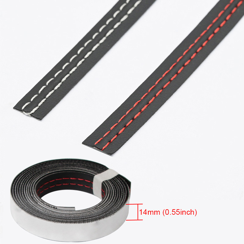 SEAMETAL Automobilių bagetai Apdailos juostelės Pu odos pynė Dekoratyvinė linija Universali Interjero bagetė „Pasidaryk pats“ juostelių automobilių stiliaus priedai