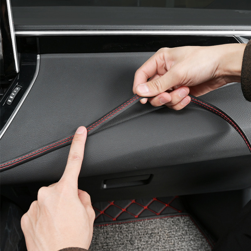 SEAMETAL Automobilių bagetai Apdailos juostelės Pu odos pynė Dekoratyvinė linija Universali Interjero bagetė „Pasidaryk pats“ juostelių automobilių stiliaus priedai