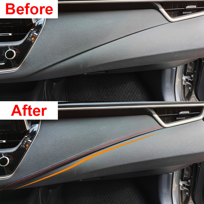 SEAMETAL Automobilių bagetai Apdailos juostelės Pu odos pynė Dekoratyvinė linija Universali Interjero bagetė „Pasidaryk pats“ juostelių automobilių stiliaus priedai
