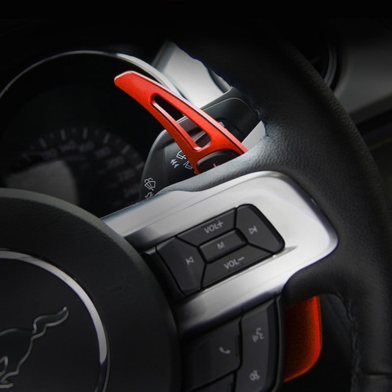 Automobilio stilius Ford Mustang 2015 2016 2017 2018 2019 Vairo pavarų perjungikliai Mentės aliuminio lydinio dangčio apdaila 2vnt.