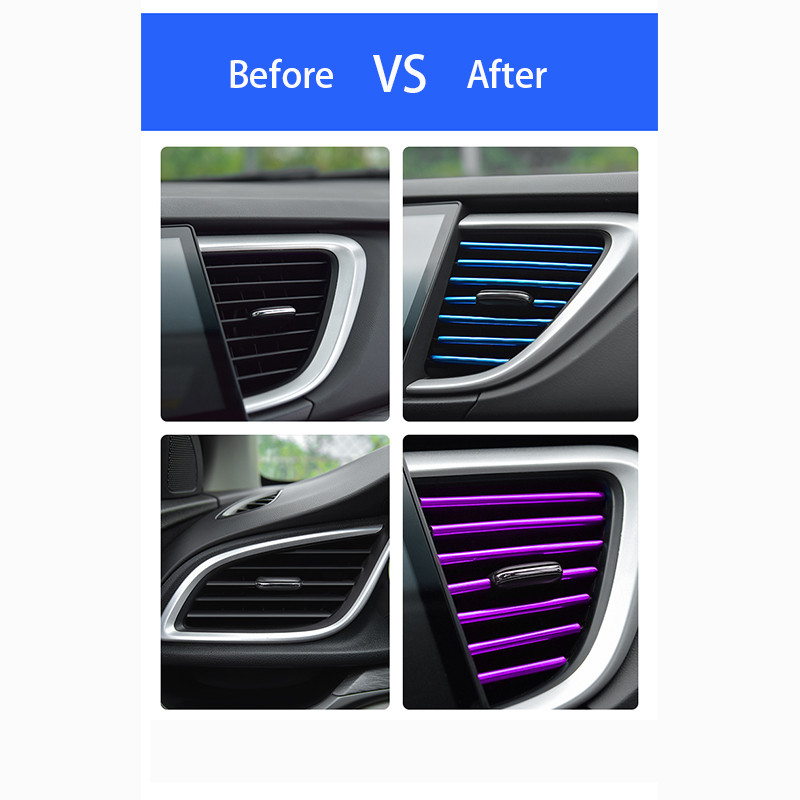 10 buc 20 cm priză universală pentru aer condiționat auto benzi decorative în formă de U Accesorii pentru modificarea decorațiunii auto
