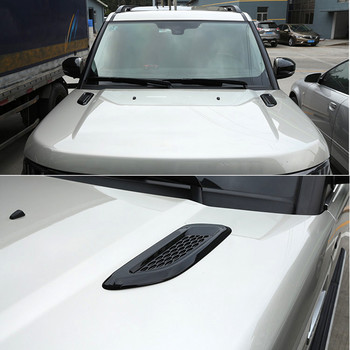 2 τμχ Εξωτερική κουκούλα αυτοκινήτου Εξόδου αεραγωγού Διακοσμητικά φτερού για Land Rover Discovery Sport LR4 για Range Rover Evoque Vogue αξεσουάρ αυτοκινήτου