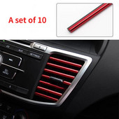 Automobilio oro kondicionavimo išleidimo anga Dekoratyvinė juostelė Oro išleidimo angos spaustukas Modifikuotas U formos galvanizavimas Ryški juostelė chromuota oro išleidimo anga