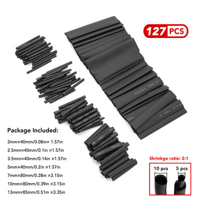 127 buc tuburi termocontractibile accesorii auto pentru Lada Granta Largus Kalina 4*4 Priora 2110 pentru BMW E46 E60 E90 E91 E92 E93