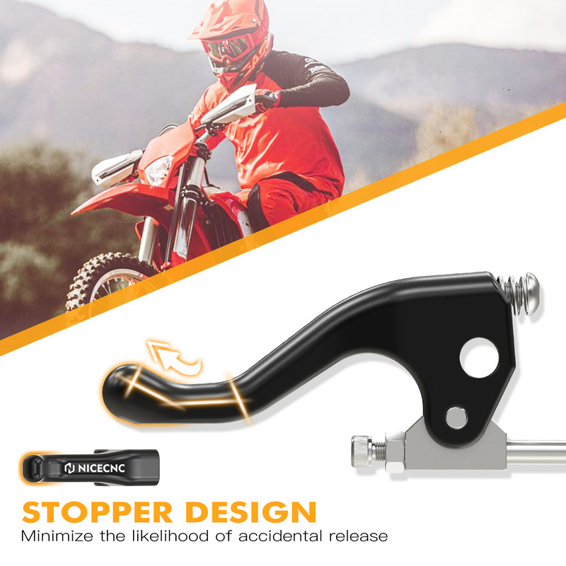 NICECNC BrakTec Shorty stabdžių svirtis, skirta Husqvarna TF FE 125 250 300 350 400 450 500 501 2022-2023 Dujinės dujos EC 250 250F 300 350F