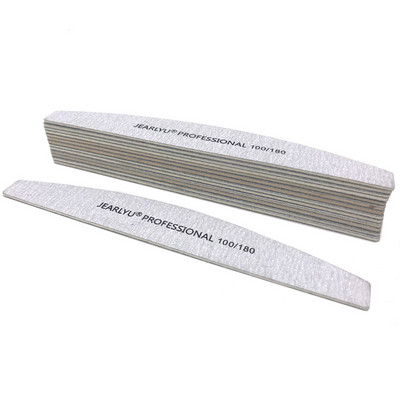 10 buc pile de unghii din lemn, 100/180, tampon profesional pentru unghii, puternic, gros, șmirghel, șlefuit, șlefuit, tip banană, pile de unghii lime a ongle