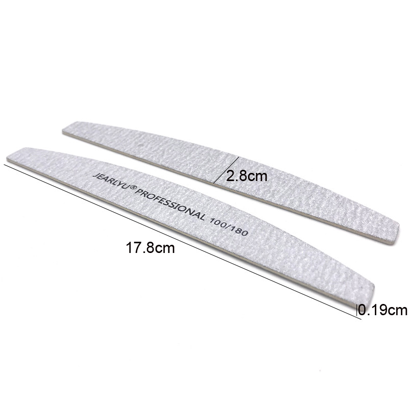 10 buc pile de unghii din lemn, 100/180, tampon profesional pentru unghii, puternic, gros, șmirghel, șlefuit, șlefuit, tip banană, pile de unghii lime a ongle