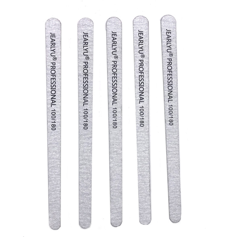 10 buc/lot 100/180 Pile de unghii profesionale pentru unghii cu gel Hârtie abrazivă gri Smirghel din lemn cu două fețe Pile pentru unghii Instrumente de manichiură