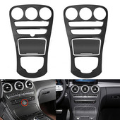 Automašīnas centra konsoles paneļa apdares vāka apdare Mercedes Benz C-Class W205 C180L C200 C300 GLC X253 2015-18 oglekļa šķiedras ABS