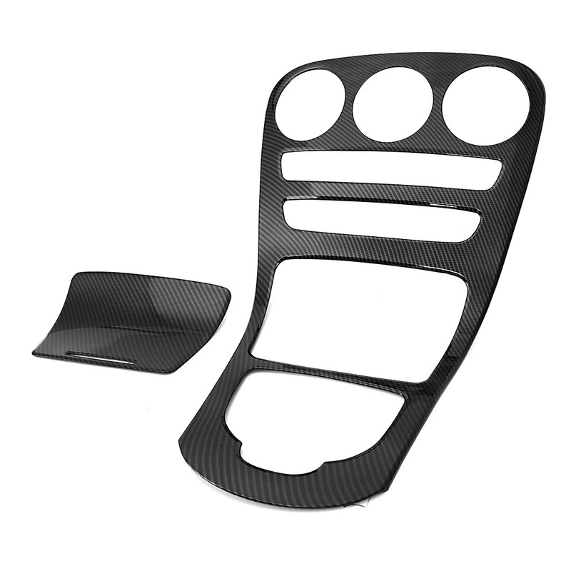 Automobilio centrinės konsolės skydelio apdailos dangtelio apdaila, skirta Mercedes Benz C-Class W205 C180L C200 C300 GLC X253 2015-18 anglies pluošto ABS