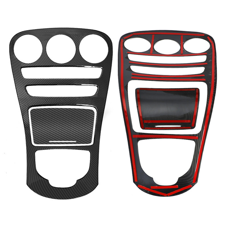 Automobilio centrinės konsolės skydelio apdailos dangtelio apdaila, skirta Mercedes Benz C-Class W205 C180L C200 C300 GLC X253 2015-18 anglies pluošto ABS