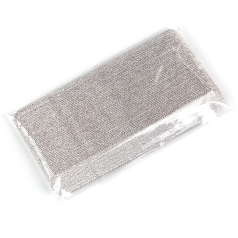 Mini körömreszelő 50 db szürke, cserélhető csiszolópapír párna, egyenes, kivehető csíkok, rozsdamentes acél fogantyú körmök kiegészítők