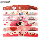 6 buc/lot pile de unghii 80/100/120/180/240 pile tampon de șlefuit pentru unghii Ziua Îndrăgostiților Dsign lac de unghii Instrumente profesionale pentru frumusețe