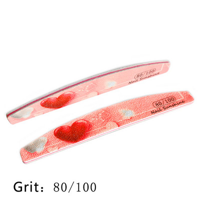 6 buc/lot pile de unghii 80/100/120/180/240 pile tampon de șlefuit pentru unghii Ziua Îndrăgostiților Dsign lac de unghii Instrumente profesionale pentru frumusețe