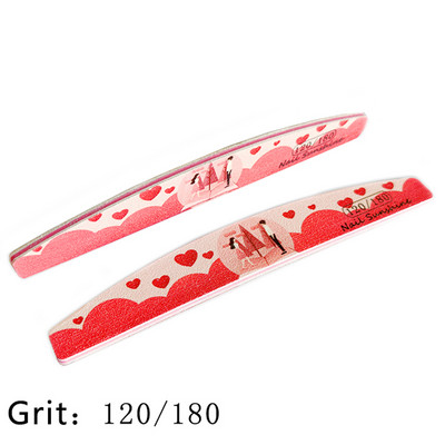 6 buc/lot pile de unghii 80/100/120/180/240 pile tampon de șlefuit pentru unghii Ziua Îndrăgostiților Dsign lac de unghii Instrumente profesionale pentru frumusețe