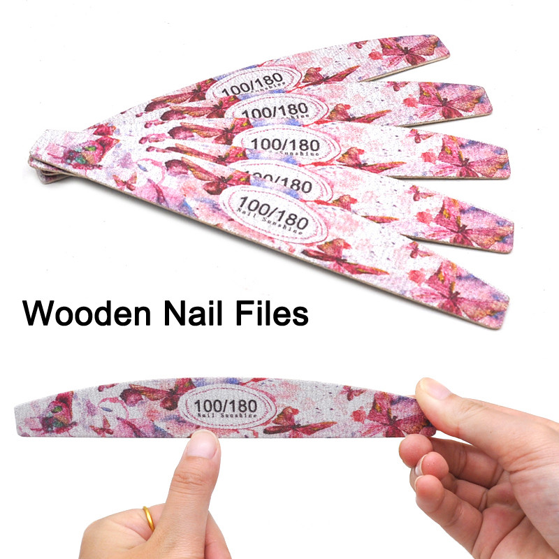 6 buc/lot pile de unghii 80/100/120/180/240 pile tampon de șlefuit pentru unghii Ziua Îndrăgostiților Dsign lac de unghii Instrumente profesionale pentru frumusețe