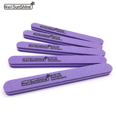 10 buc/lot Pile profesionale pentru unghii 100/180 Set de instrumente pentru șlefuire pentru șlefuire pentru manichiură pentru șlefuire pentru unghii, pentru îndepărtarea tamponului de polonez, placă de șmirghel.