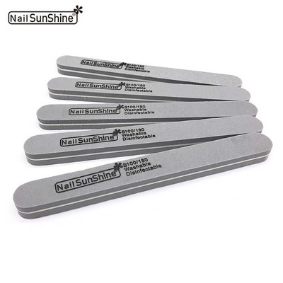 10 buc/lot Pile profesionale pentru unghii 100/180 Set de instrumente pentru șlefuire pentru șlefuire pentru manichiură pentru șlefuire pentru unghii, pentru îndepărtarea tamponului de polonez, placă de șmirghel.
