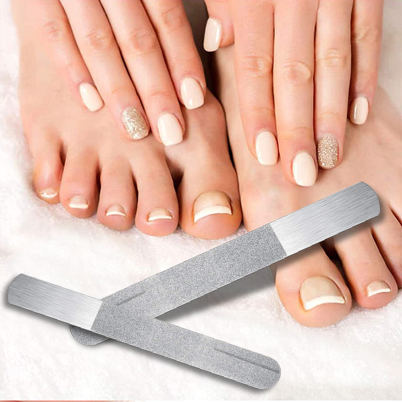 1vnt nerūdijančio plieno nagų dildės Buferis šlifavimas poliravimas kojų nagų šlifavimo blokai šlifuoti smėlis nagų dailė pedikiūras manikiūras metalas