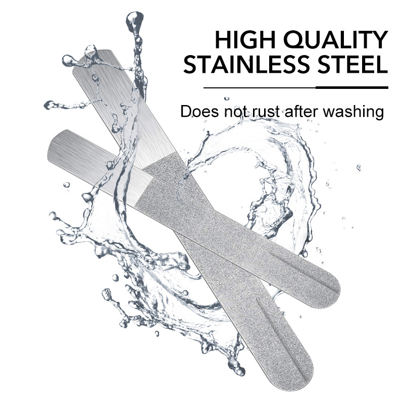 1vnt nerūdijančio plieno nagų dildės Buferis šlifavimas poliravimas kojų nagų šlifavimo blokai šlifuoti smėlis nagų dailė pedikiūras manikiūras metalas