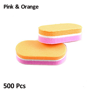 500 buc/lot, consumabile en-gros pentru unghii, mini pile de burete pentru unghii, bloc tampon pentru lustruire dublă laterală, set de instrumente pentru lac de unghii.