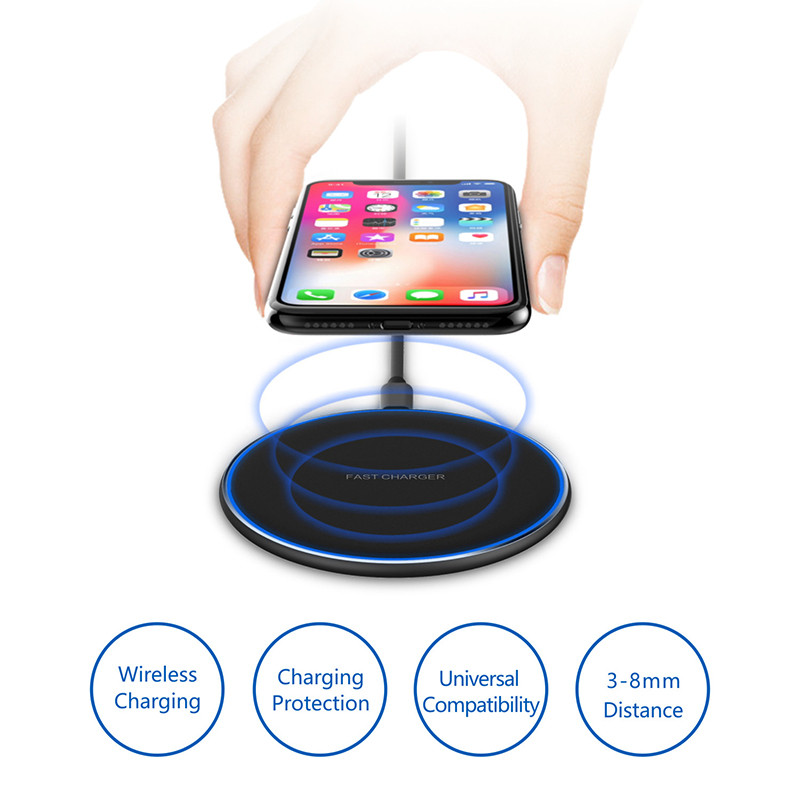 Pad încărcător fără fir 10W pentru iPhone 14 13 12 11 Pro Max X Samsung Xiaomi USB A PD Încărcătoare pentru telefon Stație de andocare de încărcare rapidă