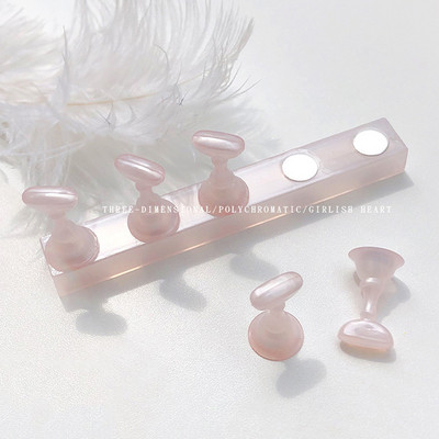 5 buc. Sfaturi pentru unghii false Exersare antrenament Stand Suport bază Aurora Acrilic Nail Art Lac Display Instrumente pentru manichiură Puternic magnetic