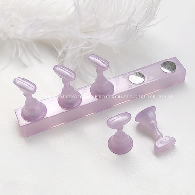 5 buc. Sfaturi pentru unghii false Exersare antrenament Stand Suport bază Aurora Acrilic Nail Art Lac Display Instrumente pentru manichiură Puternic magnetic