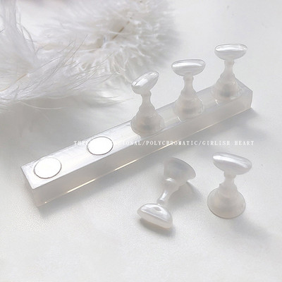 5 buc. Sfaturi pentru unghii false Exersare antrenament Stand Suport bază Aurora Acrilic Nail Art Lac Display Instrumente pentru manichiură Puternic magnetic