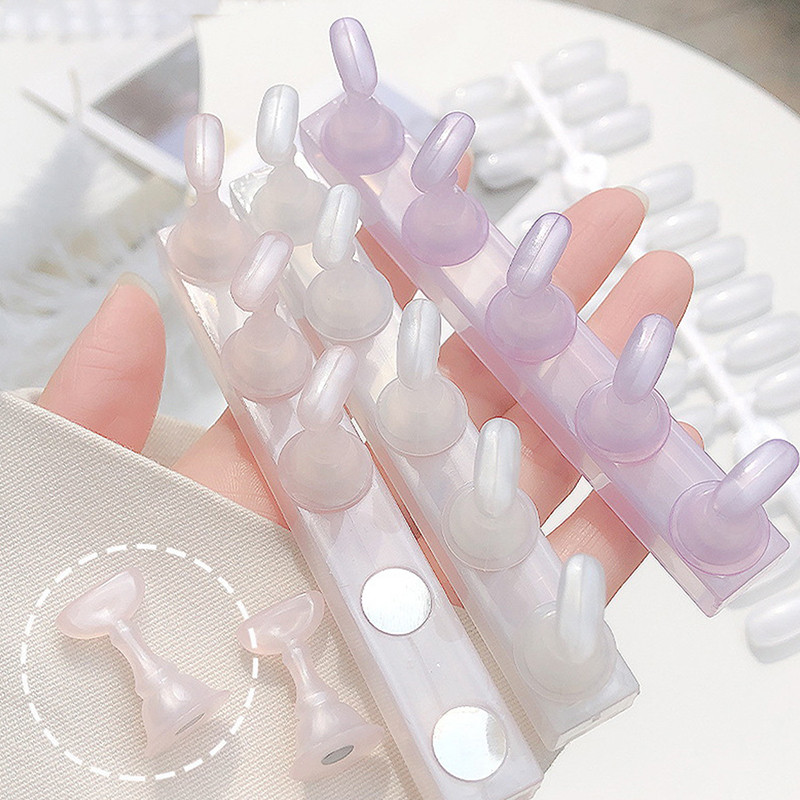 5 buc. Sfaturi pentru unghii false Exersare antrenament Stand Suport bază Aurora Acrilic Nail Art Lac Display Instrumente pentru manichiură Puternic magnetic
