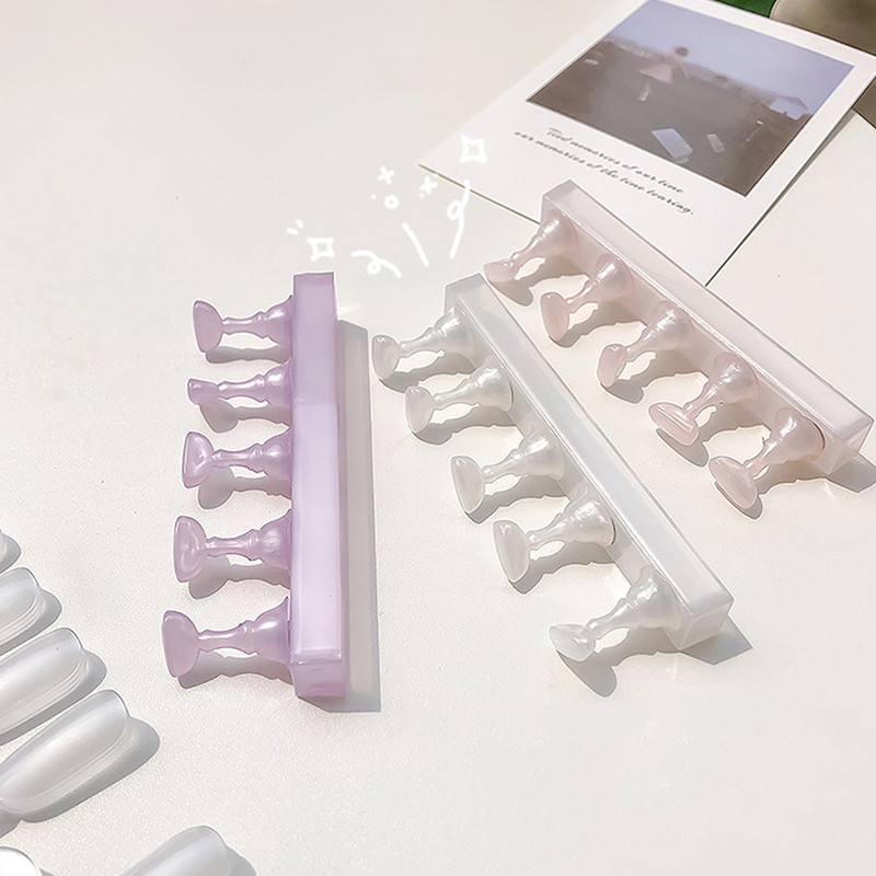 5 buc. Sfaturi pentru unghii false Exersare antrenament Stand Suport bază Aurora Acrilic Nail Art Lac Display Instrumente pentru manichiură Puternic magnetic