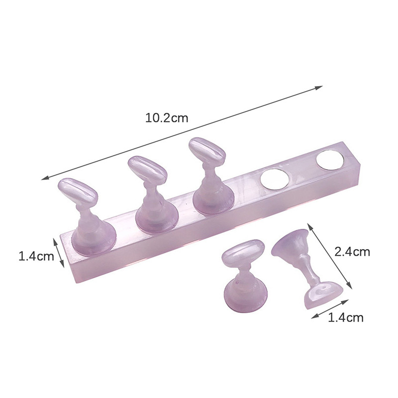 5 buc. Sfaturi pentru unghii false Exersare antrenament Stand Suport bază Aurora Acrilic Nail Art Lac Display Instrumente pentru manichiură Puternic magnetic