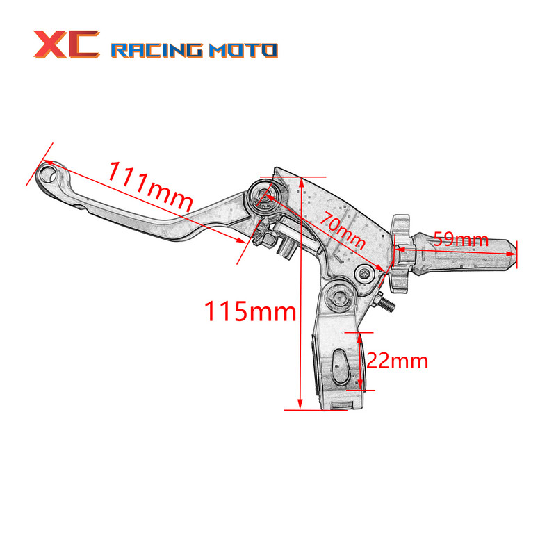 Pârghie pliabilă pentru ambreiaj frână față motocicletei de 7/8" 22mm nouă pentru HONDA CRF450X CRF450R CR250R CRF250R CRF250X CR125R 1996-2022