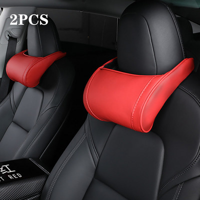 Pernă pentru gât Pernă pentru tetiera pentru Tesla Model 3 YXS din piele cu memorie Pernă pentru gât și talie pentru scaunul automat Suport pentru cap Model3