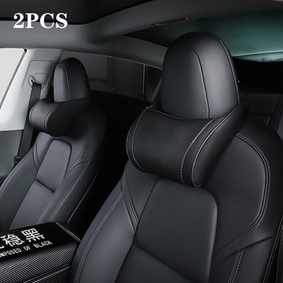 Pernă pentru gât Pernă pentru tetiera pentru Tesla Model 3 YXS din piele cu memorie Pernă pentru gât și talie pentru scaunul automat Suport pentru cap Model3