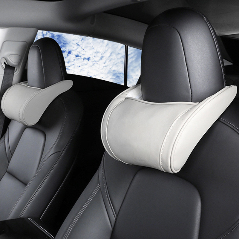 Pernă pentru gât Pernă pentru tetiera pentru Tesla Model 3 YXS din piele cu memorie Pernă pentru gât și talie pentru scaunul automat Suport pentru cap Model3