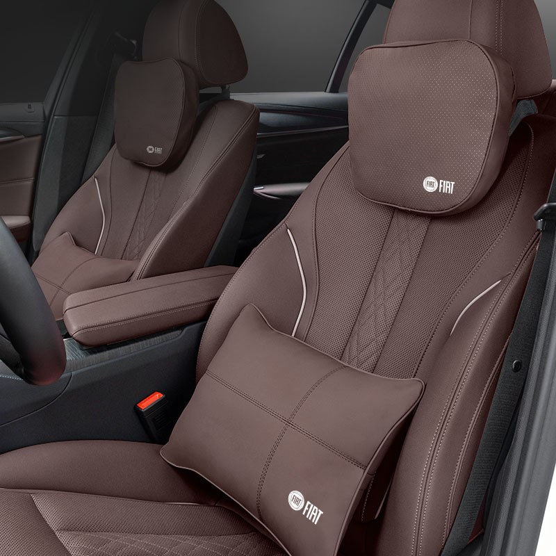 Bőr autóülés fejtámla nyakpárna deréktámasz FIAT 500 Abarth Punto Tipo Panda Ducato Stilo Fiorino Doblo Bravo Freemhez