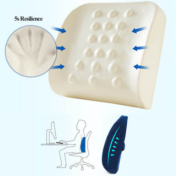 Пътна възглавница от мемори пяна за кола Ортопедична масажна подложка за седалка Стол Офис Подложка за дрямка възглавница за кола възглавница за гръб