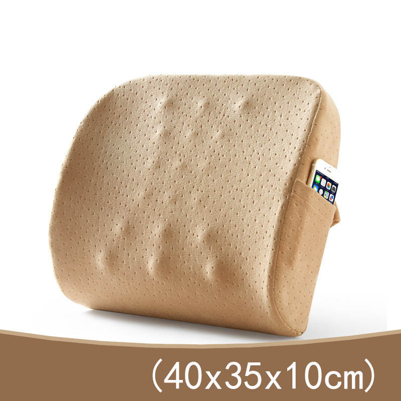 Pernă de călătorie din spumă cu memorie pentru spate pentru mașină, masaj ortopedic, covoraș pentru scaun, scaun de birou, pernă pentru spate, pernă pentru mașină