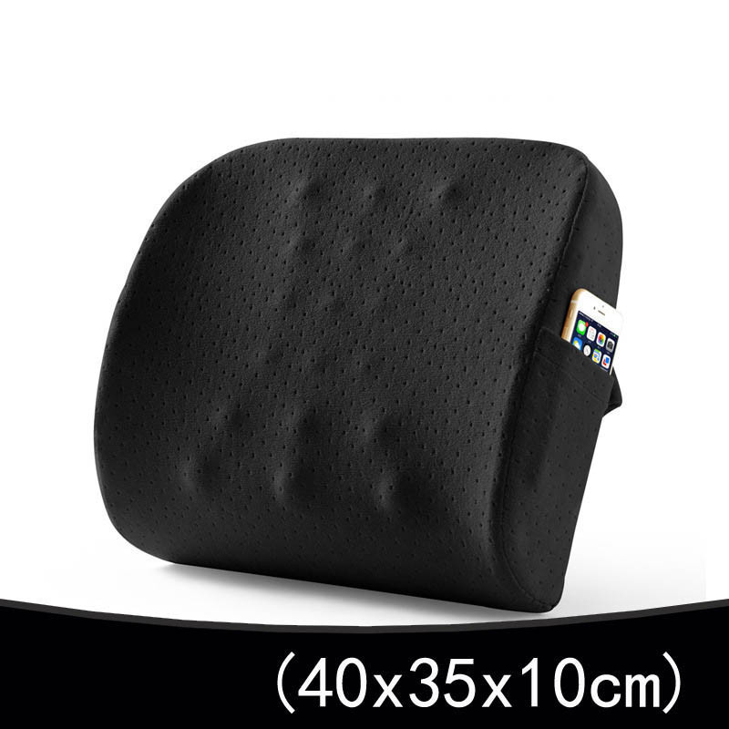 Pernă de călătorie din spumă cu memorie pentru spate pentru mașină, masaj ortopedic, covoraș pentru scaun, scaun de birou, pernă pentru spate, pernă pentru mașină