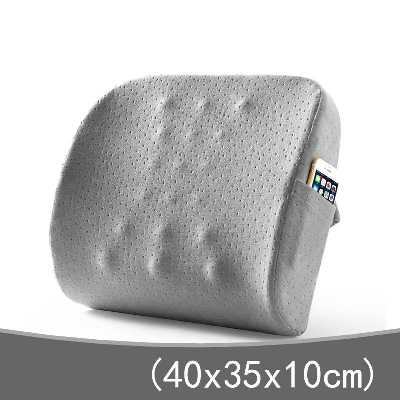 Pernă de călătorie din spumă cu memorie pentru spate pentru mașină, masaj ortopedic, covoraș pentru scaun, scaun de birou, pernă pentru spate, pernă pentru mașină