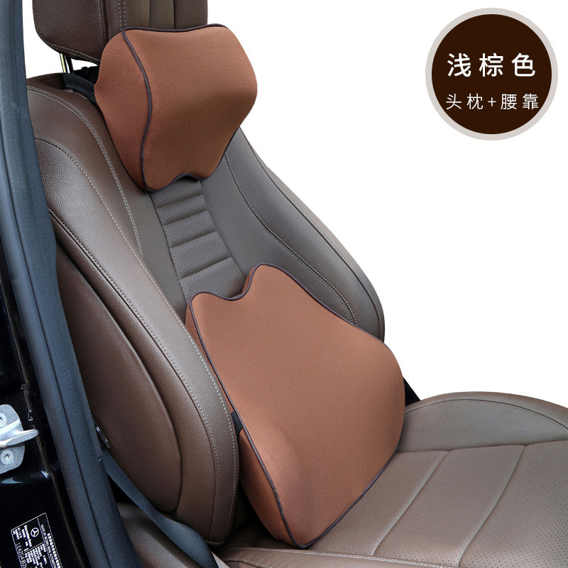 Accesorii pentru mașină Tetiera Lombară Auto Memory Bumbac Respirabil Suport automat pentru gât Pernă de scaun Moda Confortabilă Pernă de mașină